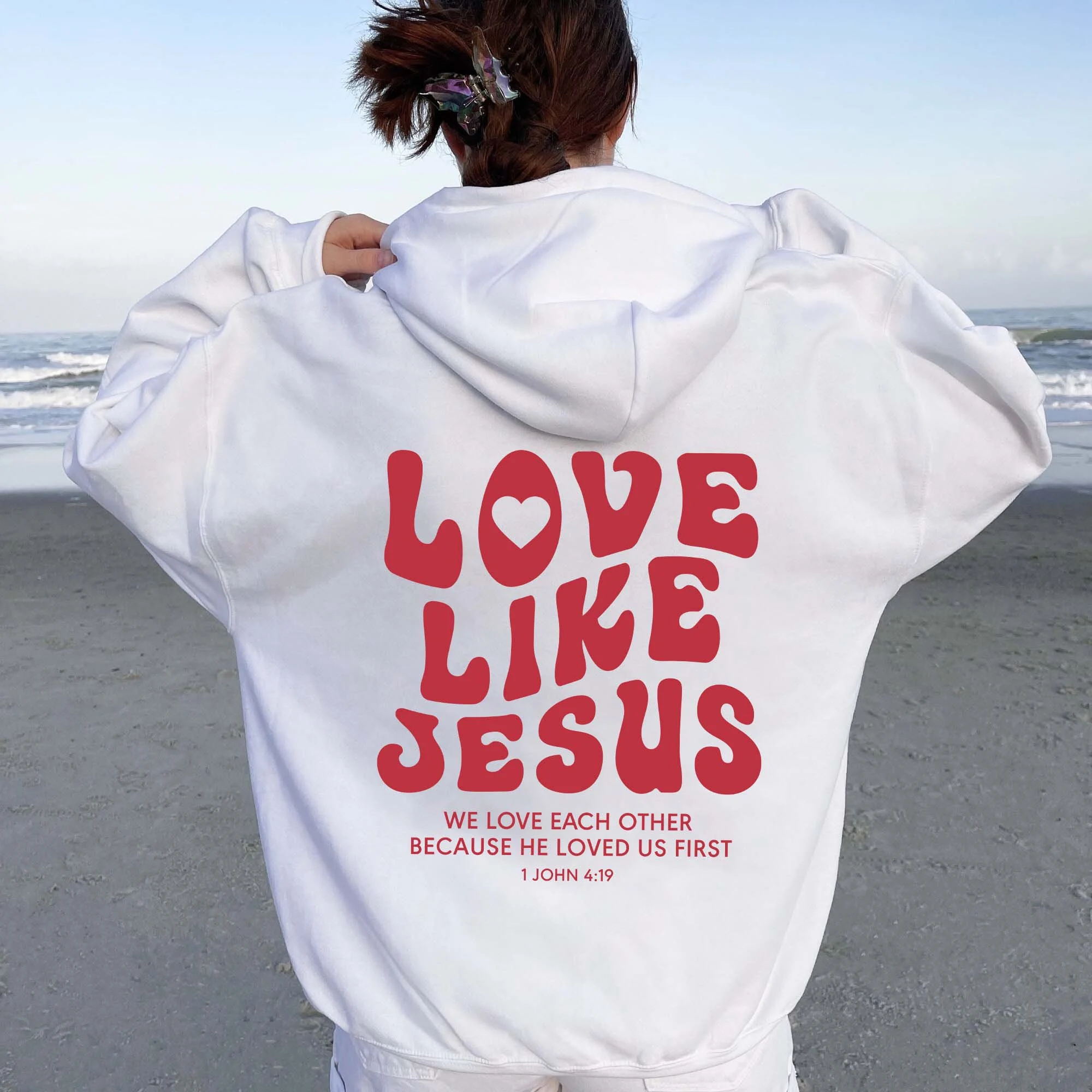 Love Like Jesus Christian Hoodie ִ м ĵ ..